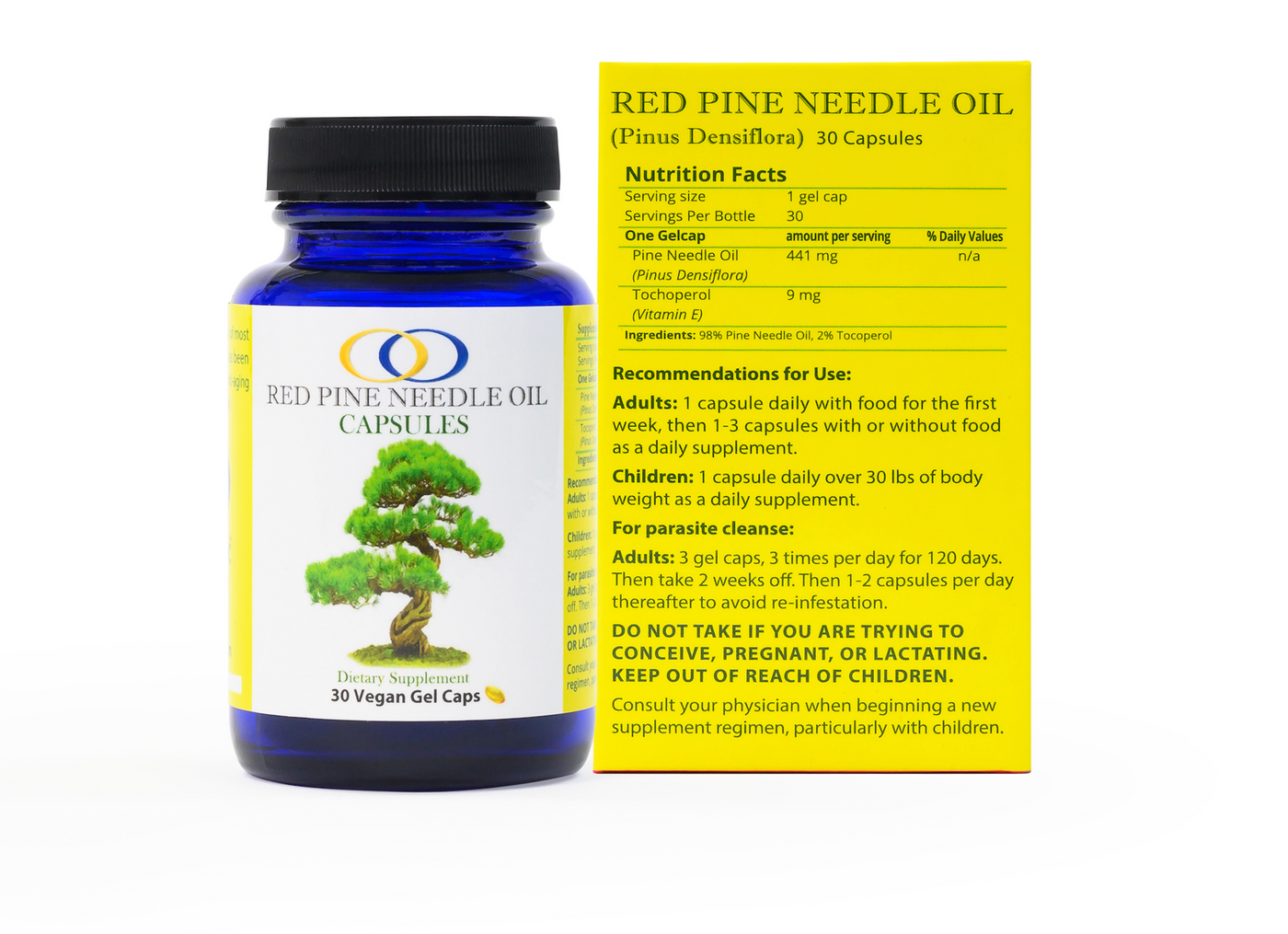 Red Pine Needle Oil - Vegan Capsules (30)