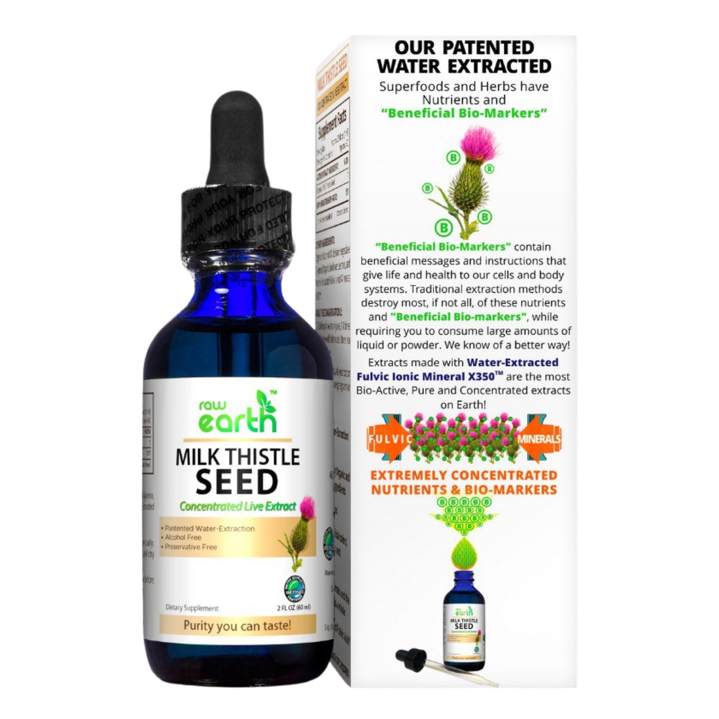 Milk Thistle Seed Extract 2oz - Raw Earth Extracts